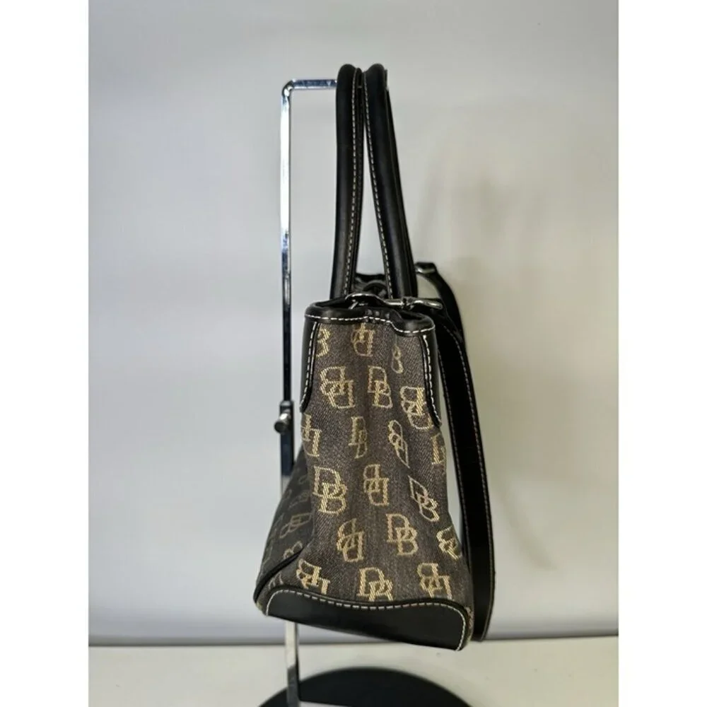 Dooney & Bourke Vintage Monogram Shoulder Bag Black & Gray - Picture 2 of 12